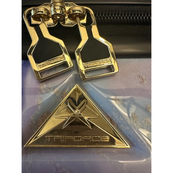 TRIFORCE‎ Marble Vanity Travel Case Cosmetic Bag Makeup Train Case w Strap - Picture 3 of 16